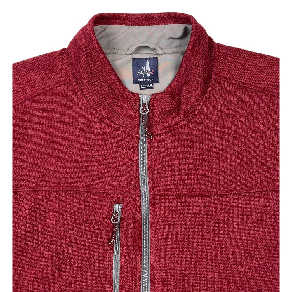 Johnnie-O Men's Wes Full Zip Vest Malibu Red XXL Outdoors Gorpcore - Picture 3 of 13